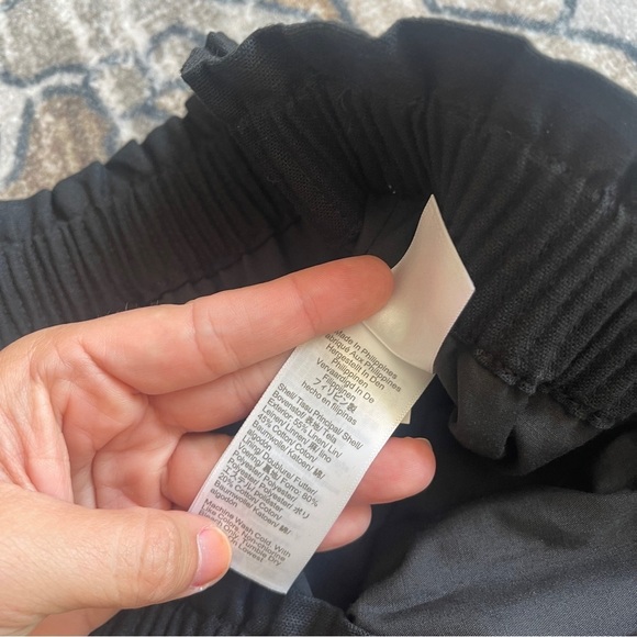 NWT J. Crew Black Elastic Skirt Linen Blend - Picture 4 of 5